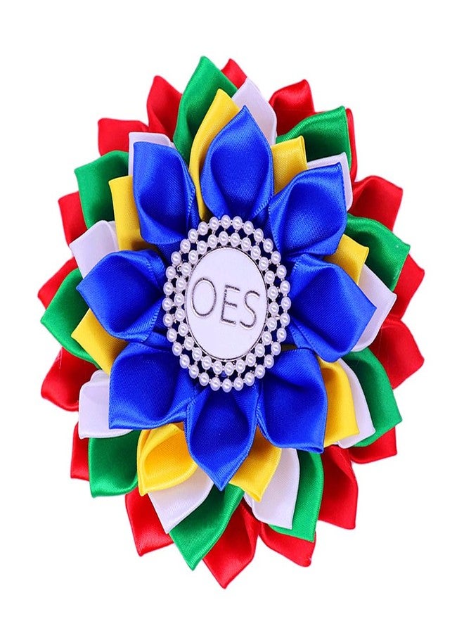 HUSURU University Sorority Order of The Eastern Star OES Satin Corsage Flower Brooch Pin Society Members Jewelry Gifts - Image 3